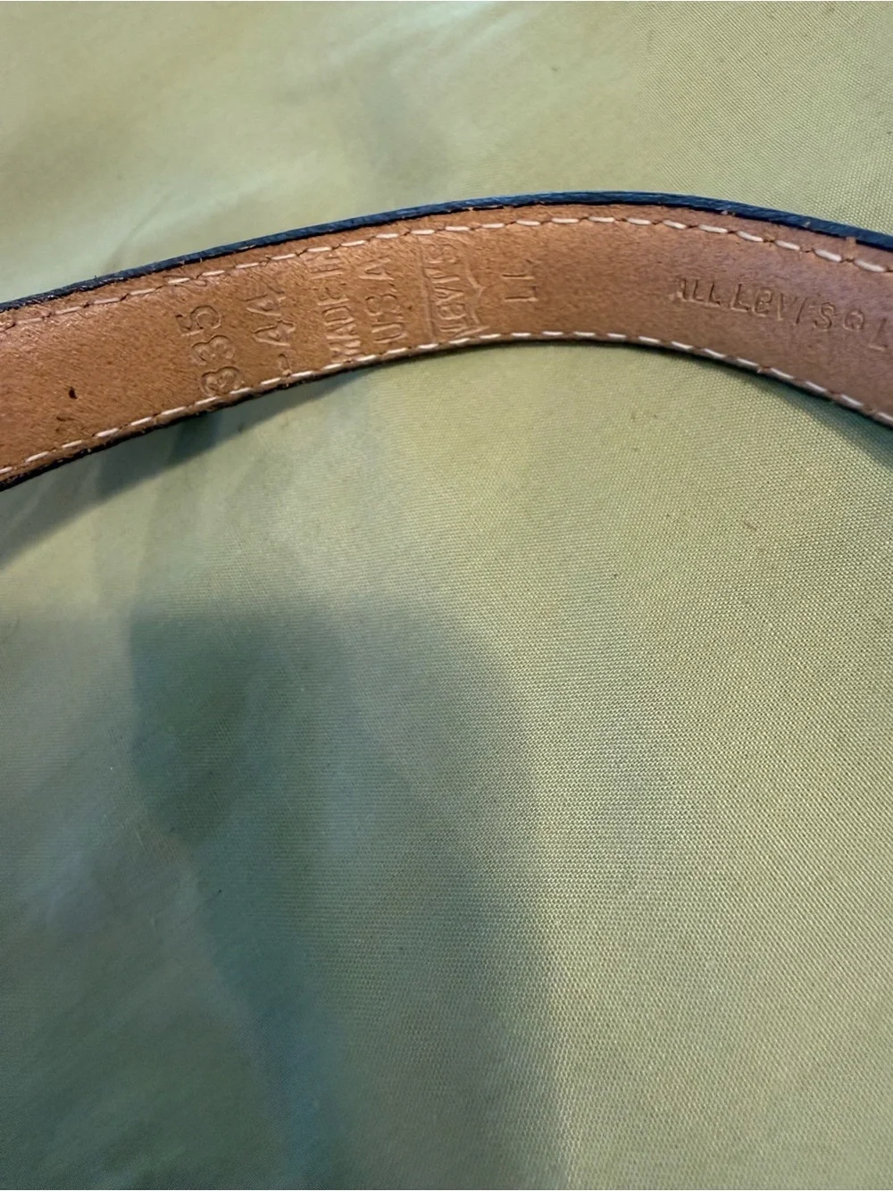 Levi’s country western casual leather belt set of 2 brown & blue gray